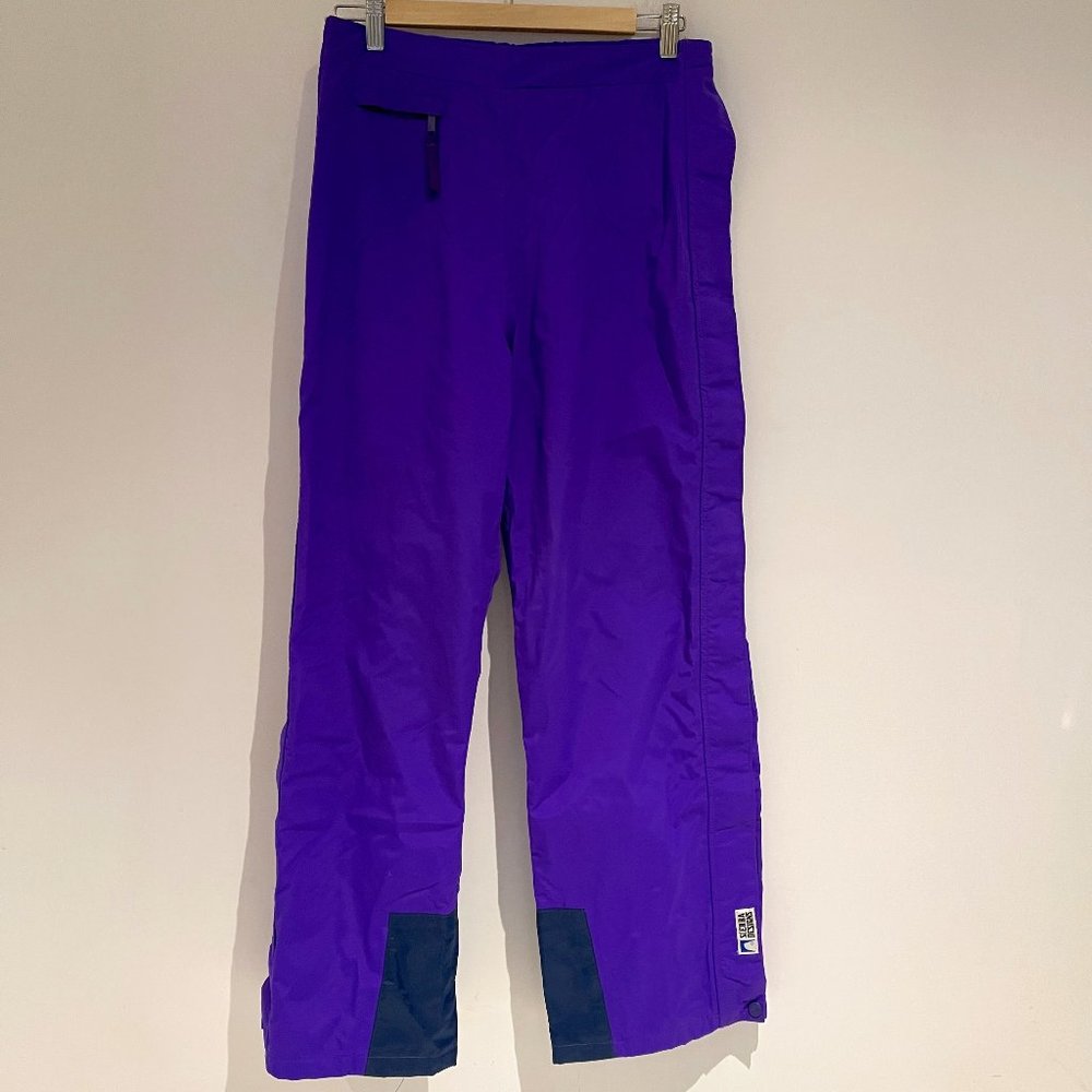 Sierra Designs Sport Woman GoreTex Snowboarding Ski Pants Purple Leg Zip Size 14